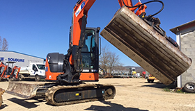 Godet curage inclinable