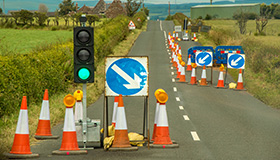 Feux tricolores chantier