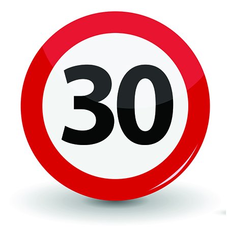 Panneau signalisation vitesse 30