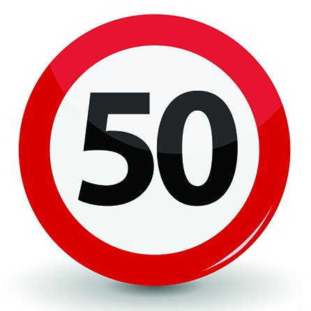 Panneaux signalisation vitesse 50