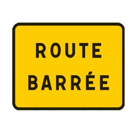 Panneaux temporaire "Route barrée" (KC1 21P)